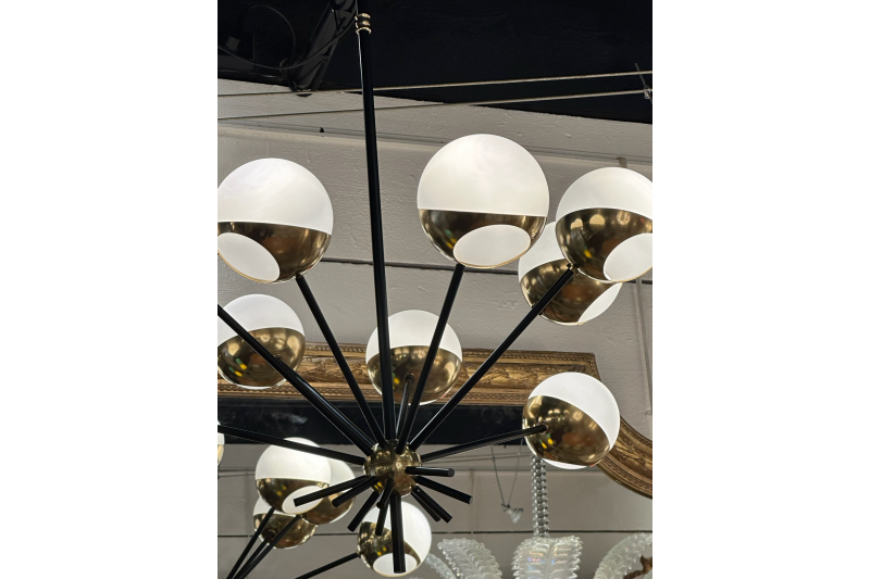 Large Space Age chandelier Italy 1970