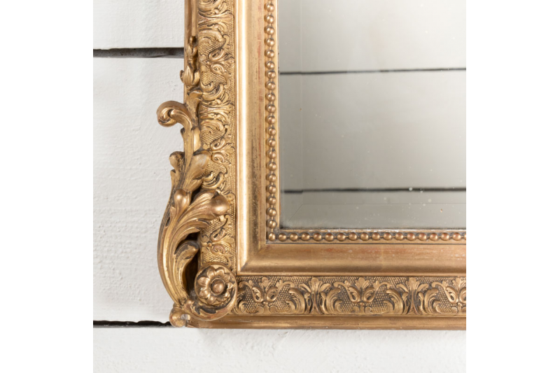 Très large miroir Napoleon III style Régence - H. 188 cm L. 143 cm