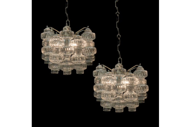 4 Murano glass chandeliers from the '70s.