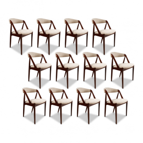 Set of 12 Scandinavian Teak Chairs 1960