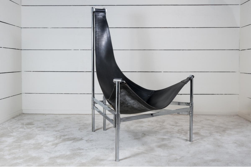 Très Grand Fauteuil Suédois De Yacht H. 128 cm