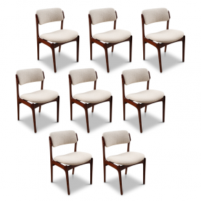 Set of 8 Scandinavian rosewood chairs...