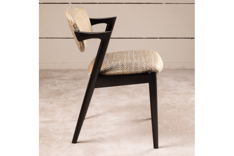 Ensemble de 8 chaises scandinaves « black oak » 1960