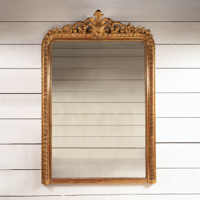 Très grand miroir français en bois...